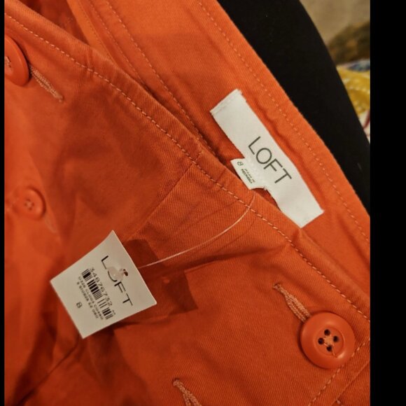 NWT LOFT Wide Leg Sailor Pants in Twill - Size 8 - Picture 2 of 3